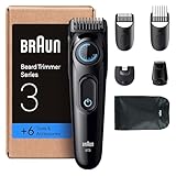 Braun Recortadora De Barba Series 3, Barbero Recargable, +6 Accesorios De Afeitado, 50 Min Autonomía