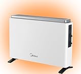 MIDEA Convector Radiador Electrico Bajo Consumo 2000W Calefactor Electrico con Termostato Regulable