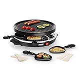 Princess petra Electric Raclette 6 Grill Party – Raclette para 6 personas con forma redonda