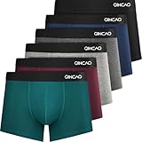 QINCAO Calzoncillos Hombre Boxer, Paquete de 6 Piezas, Calzoncillos Hombre, Boxer Algodon