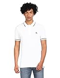 Calvin Klein Polo de Manga Corta para Hombre, Blanco (Bright White)
