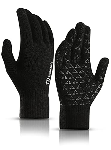 TRENDOUX Guantes Invierno Hombre y Mujer - Termicos, Tactiles para Movil, Ciclismo,