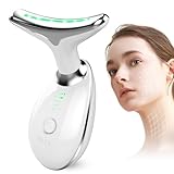 ANLAN Masajeador Cara Cuello Antiarrugas Masajeador Facial Reafirmante Mujer con Calor Luz LED EMS