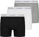 Calvin Klein Calzoncillos bóxer Hombre Pack de 3 Trunks Ropa Interior, (Black/White/Grey Heather)