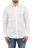 Tommy Jeans Tjm Original Stretch Shirt Dm0dm04405 Camisa, Blanco (Classic White)