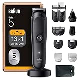 Braun Recortadora Todo En Uno Series 5 AIO5565, Kit De Styling 13en1 Para Barba, Pelo, Orejas