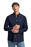 Polo Club Camisa Oxford Azul Marino de Hombre con Logo Bordado 100% algodón