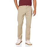 Amazon Essentials Pantalones chinos de pitillo, elásticos, informales Hombre, Marrón Caqui