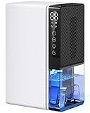 Deshumidificador eléctrico 2.8L, Deshumidificador de habitaciones silencioso con apagado automático