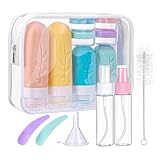 Botellas de Viaje Silicona 16 Pack, Juego de Botes Viaje Rellenables, Kit Viaje Avión