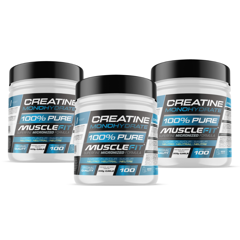 Pack 3 Creatina Monohidrato Micronizada - MuscleFit │Pack Súper Ahorro
