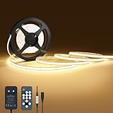 NELUX Tira LED COB Interior Blanco Cálido 2m, Luces LED Cocina Blanca Decoración Habitación