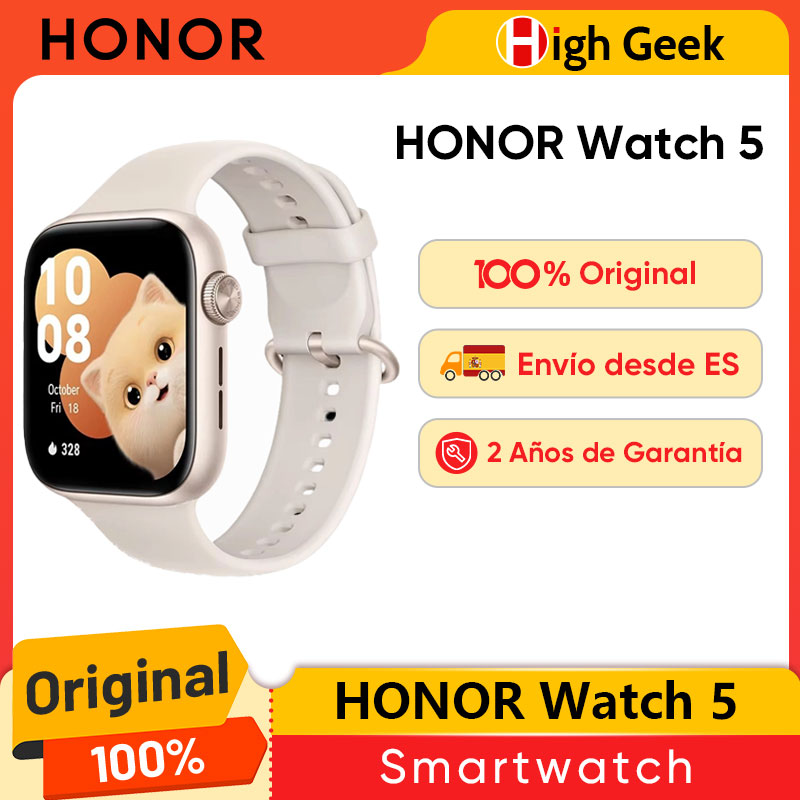 HONOR Watch 5 con GPS preciso, Escaneo rápido de salud, hasta 15 días de Batería