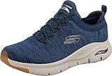 Skechers Arch Fit Waveport - Tenis para Hombre, Ribete de Malla Azul Marino