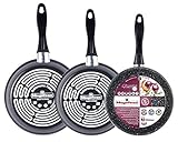 Magefesa K2 Gransasso set de 3 sartenes 24/26/28cm. Exterior gris antiadherente bicapa efecto piedra