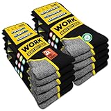 SOXCO 10 Pares Calcetines de Trabajo Hombre WORK Socks