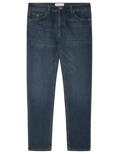 Springfield Slim 5 Bolsillos Denim De Punto Sucio Oscuro con Arrugas En La Parte Delantera