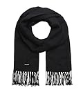 Jack & Jones Jacsolid Woven Scarf Noos Bufanda, Negro (Black Black), Talla Única para Hombre