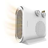 Cecotec Calefactor Eléctrico ReadyWarm 2050 Max Dual White, Termoventilador 2000 W