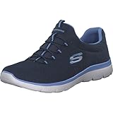 Skechers Summits Lite, Zapatillas Mujer, Navy Mesh Blue Trim