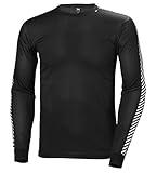 Helly Hansen Hombres Tripulación de rayas HH Lifa, Negro