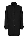 JACK & JONES Abrigo de lana Jjemelton Sn para hombre (paquete de 1), Negro