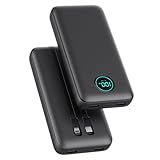 Power Bank 26800mAh con Cable, PD 25W QC4.0 Carga Rápida Batería Externa USB C