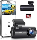 Cámara de Coche WiFi GKU Dashcam UHD 4K 2160P con Tarjeta 64G