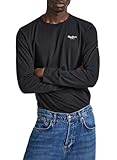 Pepe Jeans Original Basic Camiseta para Hombre Slim Fit Manga Larga NEGRO,