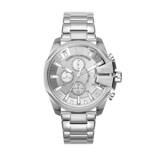 Diesel Reloj Baby Chief para Hombre, Movimiento cronógrafo de Cuarzo con Correa de Acero Inoxidable
