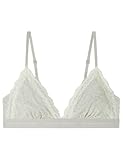 Sujetador triangular natural de algodón gris, un básico de Women’secret