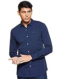 Tommy Jeans Tjm Original Stretch Shirt Dm0dm04405 Camisa, Azul (Black Iris)