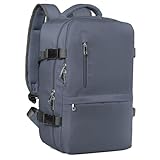 Mochila Viaje Cabina  40x20x25,  Equipaje De Mano 20L con Orificio De Carga Y Bolsillo Antirrobo