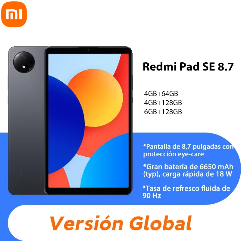 Xiaomi Redmi Pad SE de 8.7 pulgadas, batería de 6650mAh, Altavoces duales Dolby Atmos