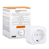 Amazon Basics Enchufe inteligente, compatible con Matter, Amazon Alexa, Google Home y Apple HomeKit