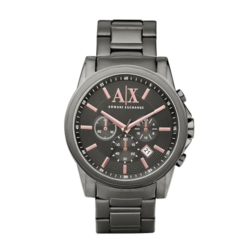Armani Exchange Reloj para hombre, movimiento cronógrafo de cuarzo y caja de 45 mm