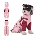 PETCUTE Chubasquero Impermeables para Perros con Arnés Integrado y Capucha Extraíble