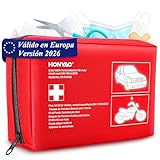 HONYAO Botiquín de Primeros Auxilios Coche, con la Última Norma DIN 13164, Botiquin para Automóvil