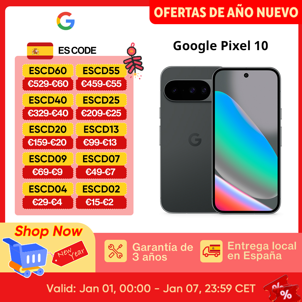 Google Pixel 10 5G 12 + 128GB - Descuento extra en el carrito con el código ESCD13
