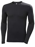 Helly Hansen Hombres Tripulación de peso mediano de Lifa Merino, Negro