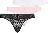 Calvin Klein Braguitas Pack de 3 Mujer Cintura Baja con Encaje, Multicolor