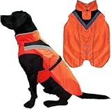 Lautus Pets Chubasquero Impermeable para Perro, Tiras Reflectantes y Abertura para Correa