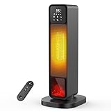 Calefactor Bajo Consumo 2200W, Radiador Eléctrico Bajo Consumo con Imágenes de Chimenea 3D,
