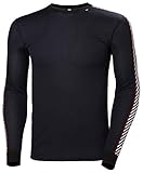 Helly Hansen Hombres Tripulación de rayas HH Lifa, Azul Marino, M