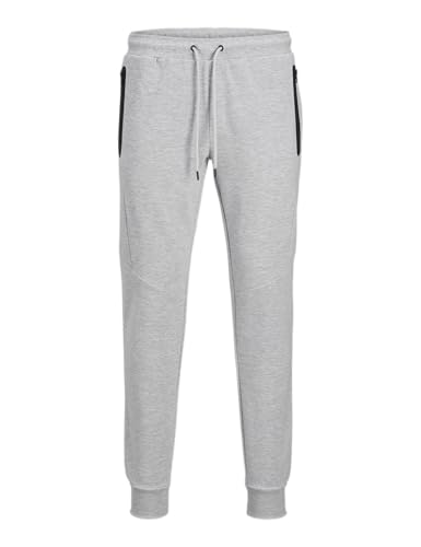 JACK & JONES Sweatpants Slim Fit Sweatpants Light Grey Melange M Light Grey Melange
