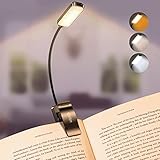 Gritin Luz de Lectura Recargable Lampara Libro de Lectura con 9 LED/3 Modos Protección de Los Ojos