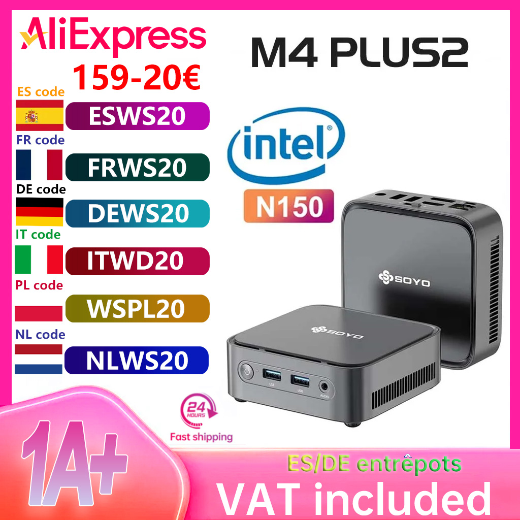 SOYO M4 PLUS2 Mini PC 16GB DDR4 512GB