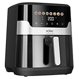 Solac - Freidora de Aire Sin Aceite Léviter Gourmet G80, Air Fryer, 8L, Pantalla Digital 8 Programas