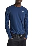Pepe Jeans Original Basic Camiseta para Hombre Slim Fit Manga Larga Azul