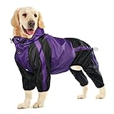 OUOBOB Chubasquero para Perros, Abrigos Impermeables de Lluvia para Perros Grandes